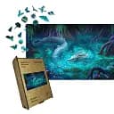 Деревянный фигурный пазл Осветительная Лагуна, А4, Картонная коробка 100 элементов