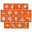 Набор трафаретов для био-тату Мавка Fresh Tattoo Mavka_5x5_18_1