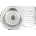 Кухонная мойка Рlatinum Декор 6745 из нержавеющей стали 0.8 мм асимметричная 67x45 см (000007030)