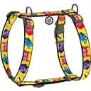 Шлея для собак Waudog Nylon Мохнаті монстри анатомічна H-подібна з QR паспортом S 30-40 см