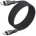 Кабель Acefast C11-03 Type-C to Type-C 3A 60W 1.2 м nylon + PVC zinc connectors чорний