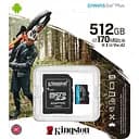 Карта пам'яті Kingston microSDXC Canvas Go Plus 512GB Class 10 V30 A2+SD (SDCG3/512GB)