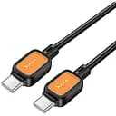 Кабель Hoco X108 Benefit 60W силиконовый зарядный кабель Type-C to Type-C Черный