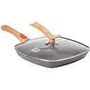 Сковорода-гриль MGC 28 см з антипригарним покриттям та знімною ручкою, сірий MGC HP-4-462G