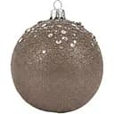Куля ялинкова Dashuri декоративна 12 см з гліттером, мокко 1201988013
