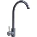 Смеситель кухонный Platinum 56 B NESP (3008 А) поворотный однорычажный из нержавеющей стали серый металлик