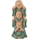 Статуэтка J-line монахи не вижу не слышу не говорю 22 см зеленая (32808)