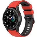 Ремінець для Samsung Galaxy Watch 7 - червоно-чорний ширина кріплення 20мм силікон Watchbands Ricco (W47-9WBWB51724150)