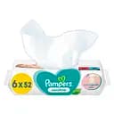 Детские влажные салфетки Pampers Sensitive 312 шт. (6 уп. по 52 шт.)
