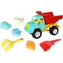 Игровой песочный набор KZ 6438-1 с самосвалом и аксессуарами для игр в песочнице и на пляже.