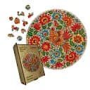 Деревянный пазл Декоративная Роспись Солнечная Птичка, А1, Деревянная коробка 500+ элементов