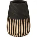 Ваза J-line декоративная из дерева черная 30 см (25730)