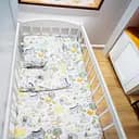 Сменный комплект постельного белья Bimbo Животные 120×60 см ранфорс серый