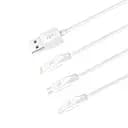Кабель Hoco combo Apple+Micro+Type-C X1 потрійний комбо білий