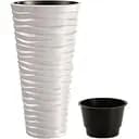 Горшок для цветов Prosperplast Sand высокий, с вкладышем 2 в 1, 350 мм, белый (79620-449)