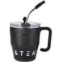 Термокружка Coffee & Tea 480 мл с трубочкой и двойным открыванием, черный Yiwu HP-14-23B