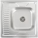 Кухонная мойка Рlatinum 6060 R Декор из нержавеющей стали 0.7 мм квадратная 60x60 см серая (SP000000391)