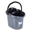 Відро з віджимом Violet House Metallic, 13 л, сіре (VIOLET HOUSE 0575 д/уборки Metal)