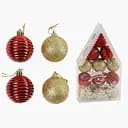 Набір ялинкових прикрас Кулі, C67376, 12 шт., 5 см