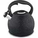 Чайник Kamille 3 л из нержавеющей стали со свистком и ручкой soft touch черный (KM-1074BL)