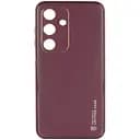 Кожаный чехол Epik Xshield для Samsung Galaxy S23 FE Бордовый / Plum Red