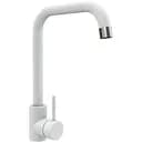 Смеситель кухонный Platinum NА3008B поворотный однорычажный из нержавеющей стали белоснежный (000032147)