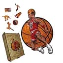 Пазл деревяний Майкл Джордан, А4, Картонна коробка 100 елементів