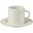 Чашка і блюдце J-line 200 мл білий (34642)