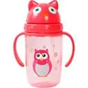 Поїльник-непроливайка Курносики з ручками з силіконовою соломинкою 360 мл рожевий (7224 рож)