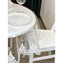 Силіконова скатертина з молочним мереживом корд Elit 200х150 см