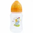 Пляшечка з широким горлечком Baby Team, 250 мл, помаранчева (1002)