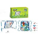 Футбольні ворота з сіткою 70x60 см, накладка для тренування влучності, м’яч, 4 мішечки для метання, насос