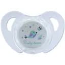 Пустышка силиконовая Baby Team классическая, белая (3103)