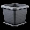 Горшок для цветов Serinova Hisar 74.3 л с поддоном антрацитовый (00-00011757)