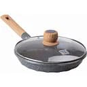 Сковорода с антипригарным мраморным покрытием и крышкой 26 см, серый MGC HP-4-424G