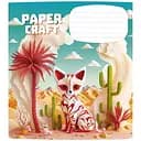 Зошит учнівський Paper craft Школярик 012-3354C-1 в косу лінію 12 аркушів
