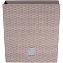 Горщик для квiтiв Prosperplast Rato квадратний низький, з вкладишем 2 в 1, 200 мм, мокка (70892-7529)