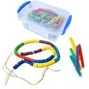 Рахункові палички та намисто, 100 шт., у контейнері