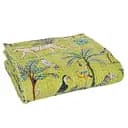 Плед-покривало J-Line з екзотичними тваринами 220х270 см зелений (41660)