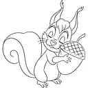 Роспись по холсту "Рыжая белочка" 15114-AC 25х30 см