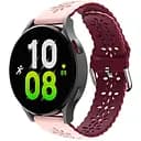 Ремінець для Samsung Galaxy Watch 5 40mm - рожево-темно-червоний ширина кріплення 20мм силікон Watchbands Flower (W35-1WB66352299)