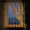 Новогодняя гирлянда штора GarlandoPro 1,5х1,5 м 64 LED белый провод Желтый свет ZWM1564LEDY