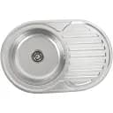 Кухонная мойка Platinum Декор 7750 из нержавеющей стали 0.6 мм овальная 77x50 см (000009229)