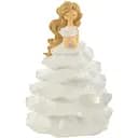 Статуетка J-line дівчинки в білому повітряному платті хвилями 25 см (21445)