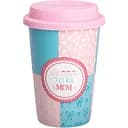 Склянка керамічна Liling Rongxiang Ceramic 420 мл з силіконовою кришкою 420 мл RX-N240288BM