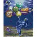 Алмазна мозаїка Brushme Астронавт у морі на підрамнику 40x50 см (DBS1127)
