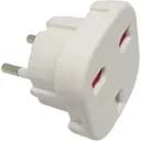 Перехідник мережевий 2E з англійської вилки на євро розетку потрійний 3 піни