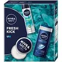 Набор мужской Nivea Men Fresh Kick 2024: Гель для душа 250 мл + Антиперспирант 150 мл + Крем для лица 75 мл