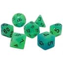Набор кубиков Double Color Glow in the dark 7 Dice Set - Green-Blue , 7 шт. (g7dglowdc02)