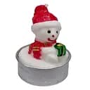 Новогодняя свеча "Снеговик с подарком" 10-81-2 размер свечи 3,5х5 см